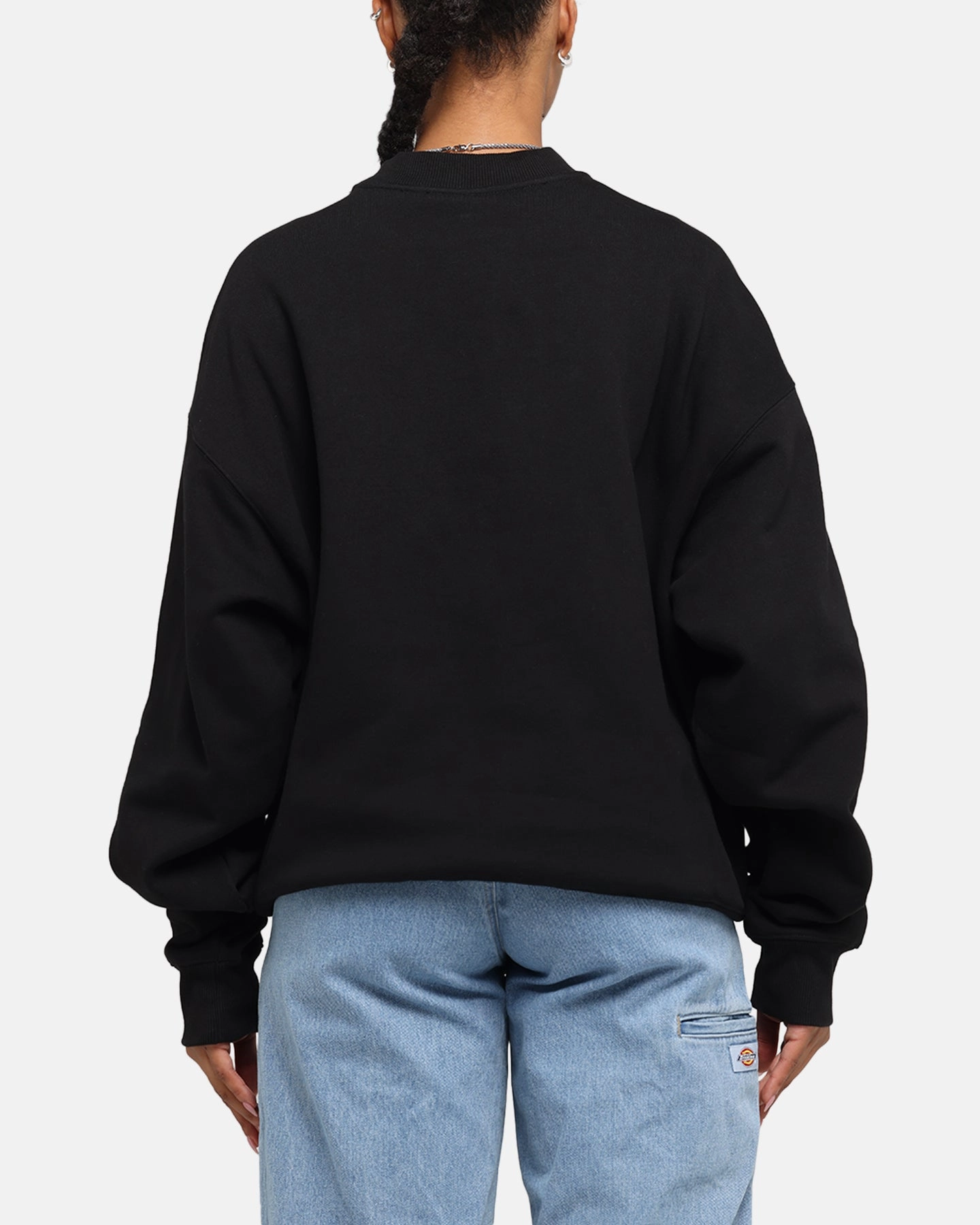 Chic Cardigan ShockAbsorbing Majestic Athletic New York Yankees Arch Boxy Crewneck Black