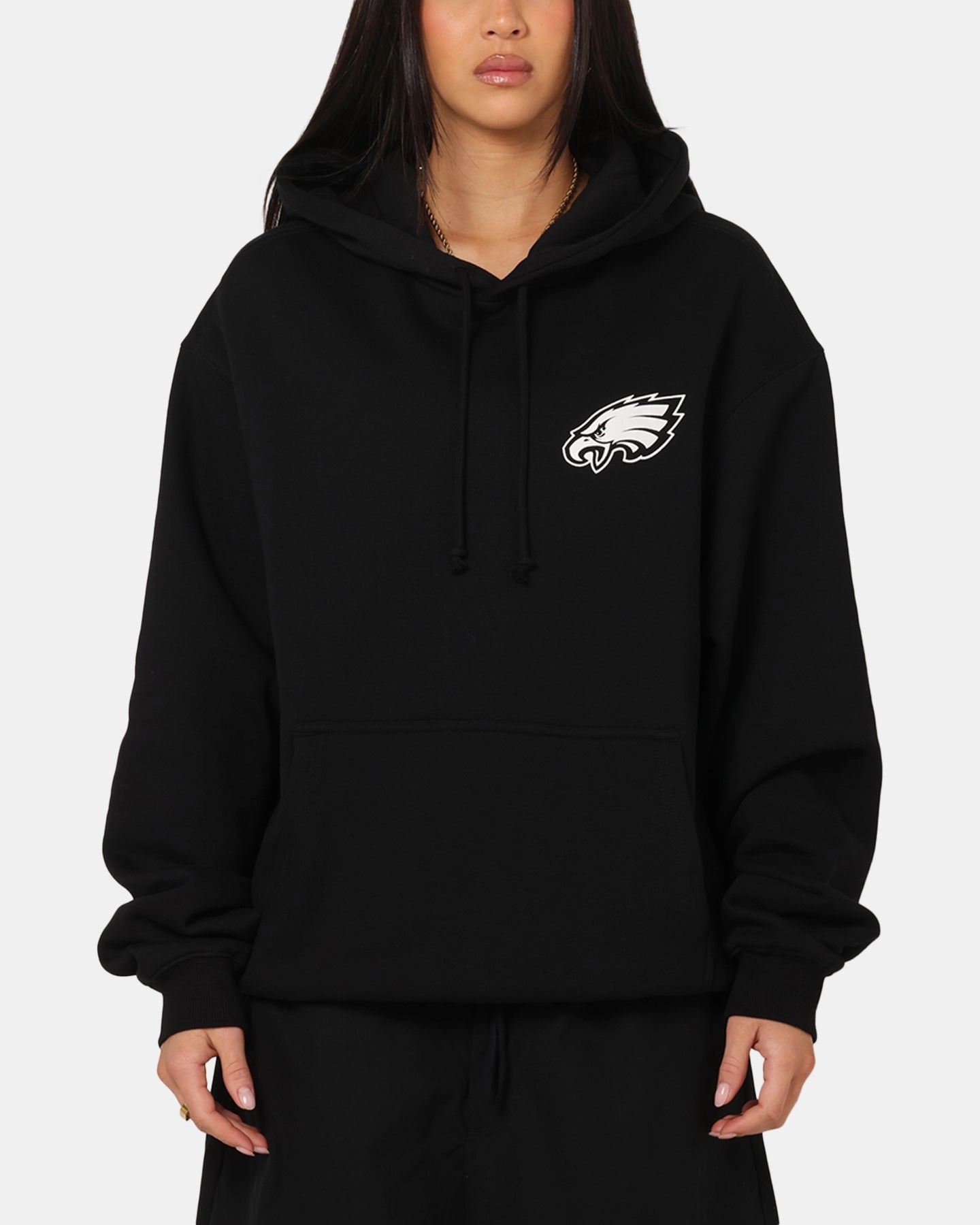 Moisture Control Lining Majestic Athletic Philadelphia Eagles Champs Serial Mono Hoodie Black