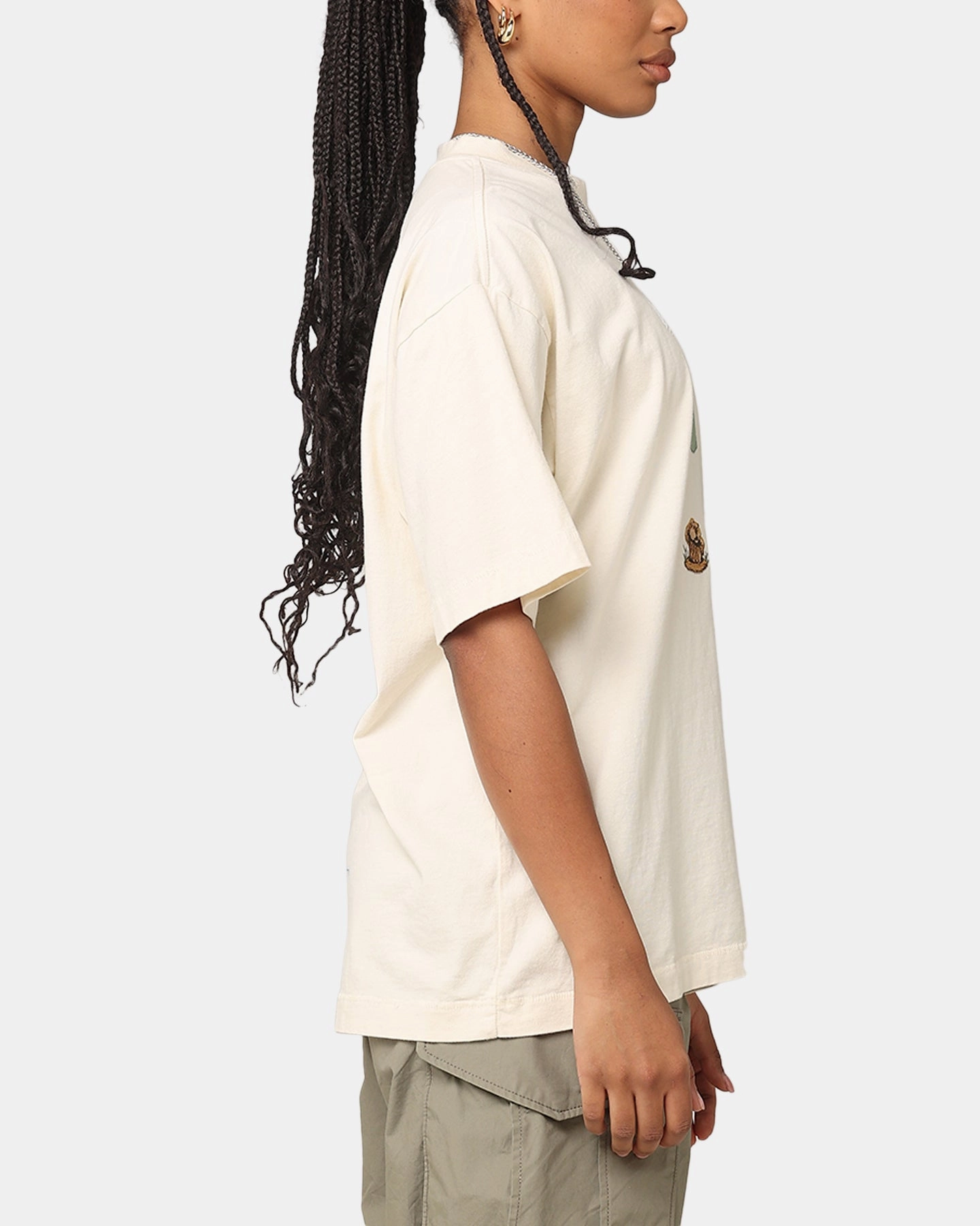 Market Par 5 Bear T-Shirt Ecru Recycled Polyester Material Sporty Design