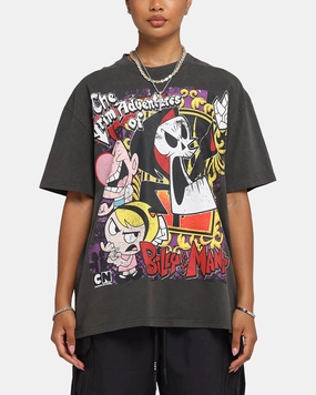 American Thrift X Cartoon Network Grim Adventures Heavy T-Shirt Black Wash LowImpact Manufacturing
