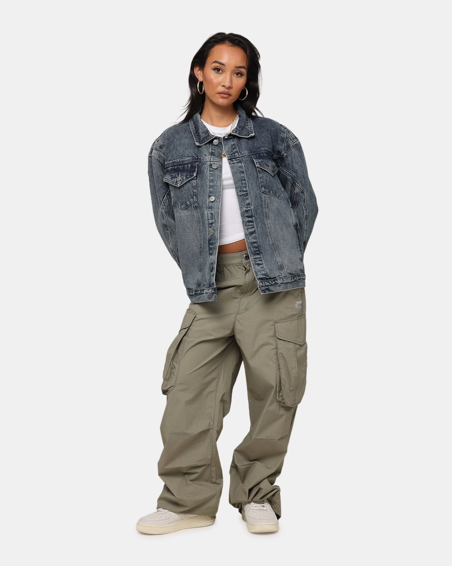 Saint Morta Armoury Denim Jacket Dirty Denim Layered Panel Construction