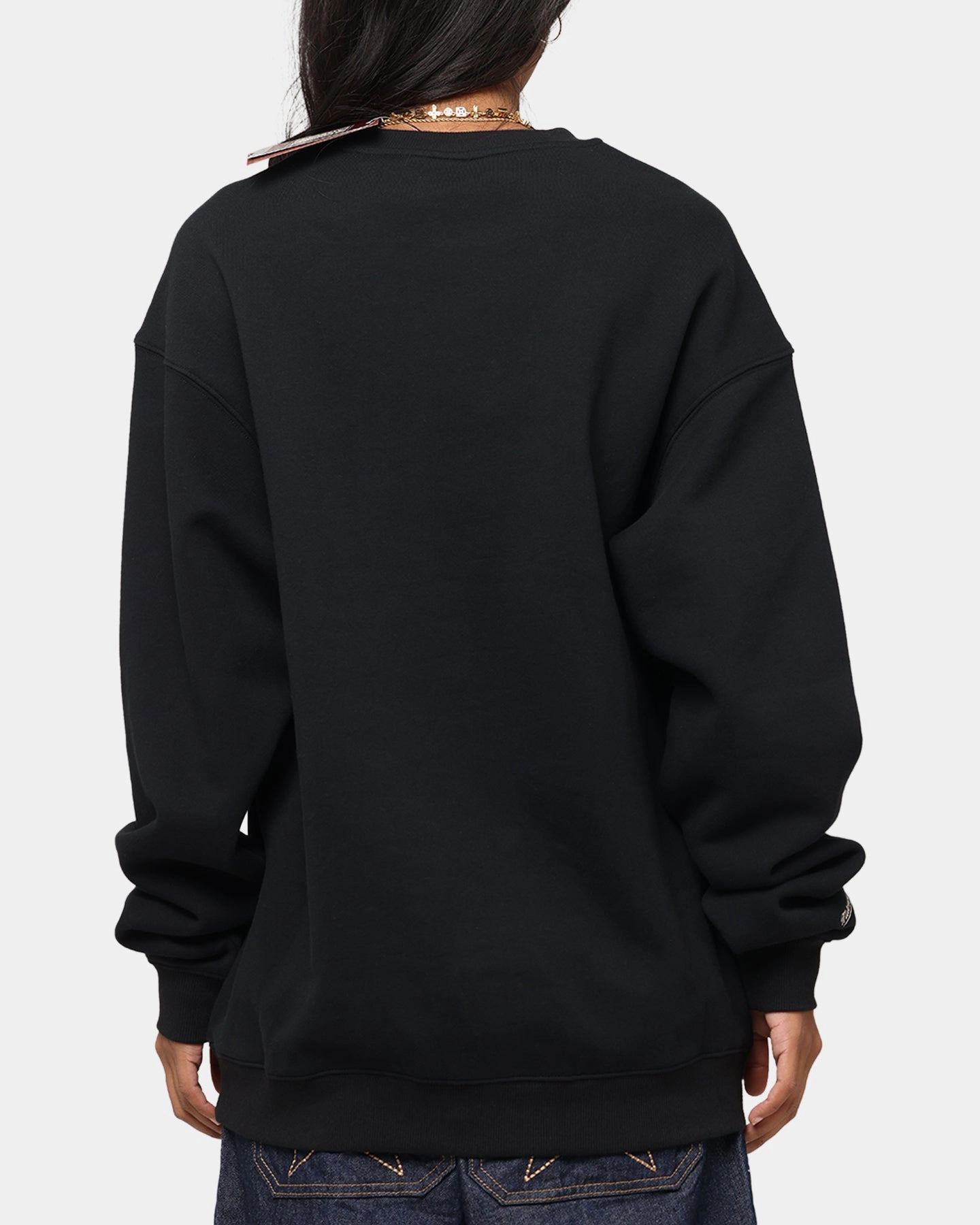 AntiPilling Mitchell & Ness Chicago Bulls Rings Crewneck Black