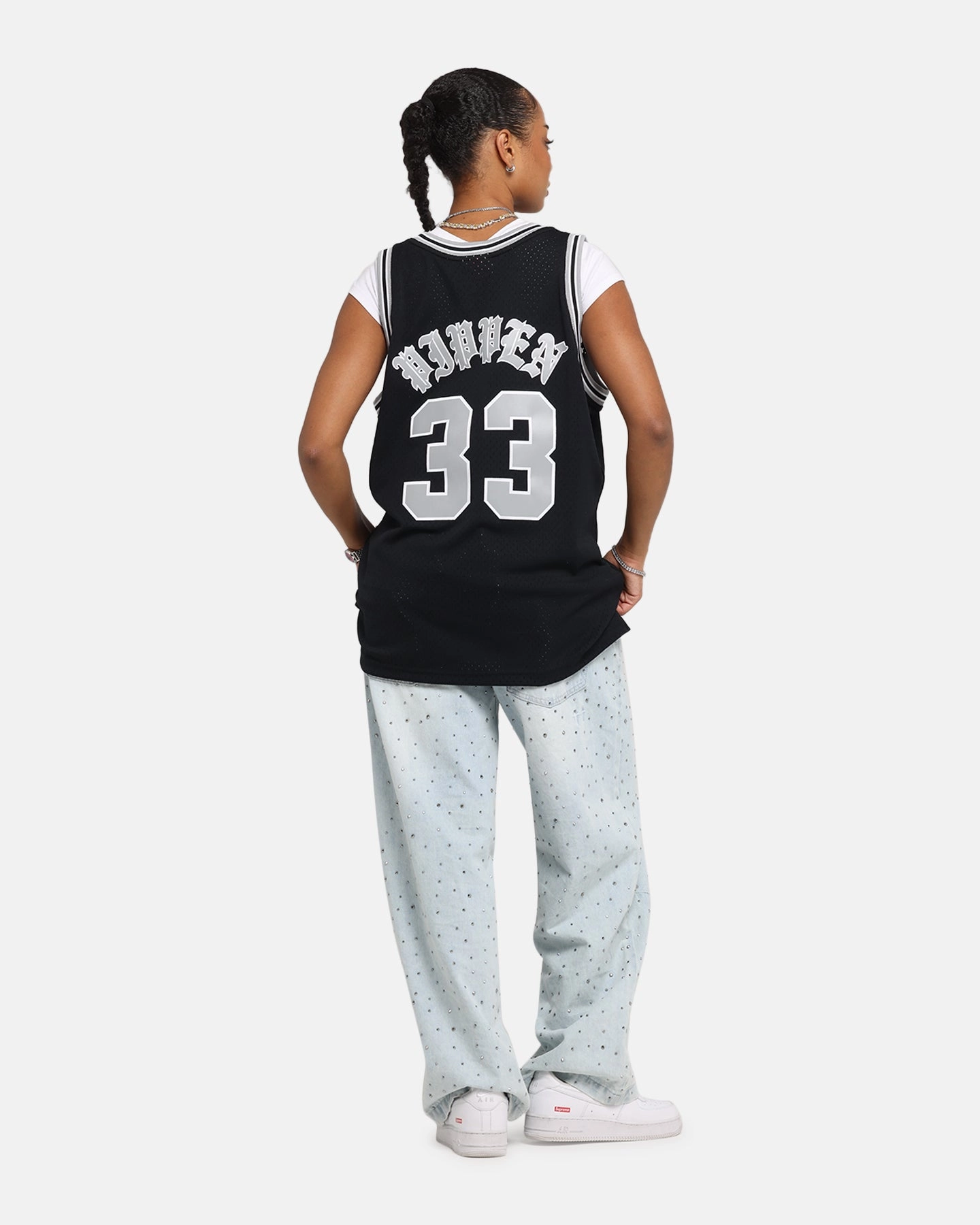 Slim Fit Design Elegant Cut Mitchell & Ness Chicago Bulls Scottie Pippen Bulls Are Back Jersey Black