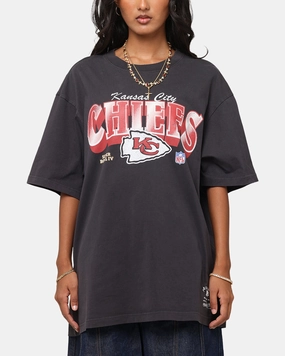 Mitchell & Ness Kansas City Chiefs Arch T-Shirt Faded Black Temperature Regulating Fabric