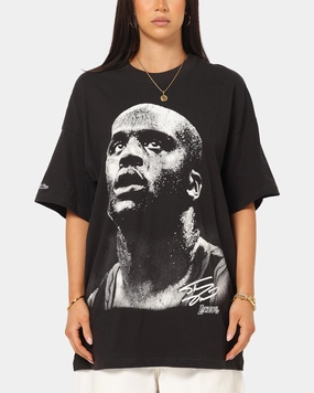 Mitchell & Ness Los Angeles Lakers Shaquille O'Neal Big Head T-Shirt Faded Black MultiPanelConstruction