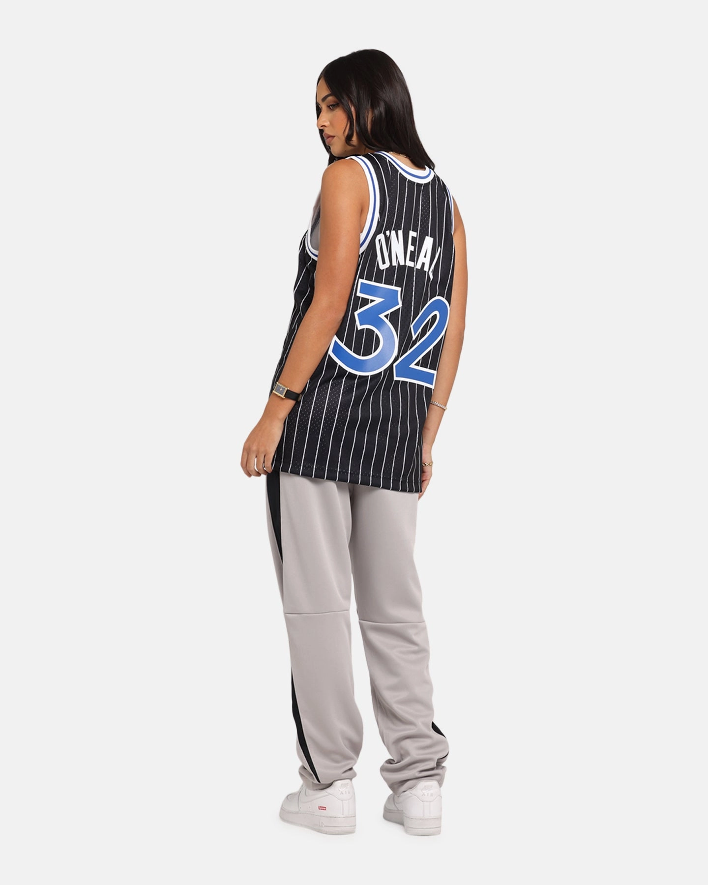 Mitchell & Ness Orlando Magic Shaquille O'Neal '94-'95 #32 Alternate Swingman Jersey Black/White Stylish T-shirt