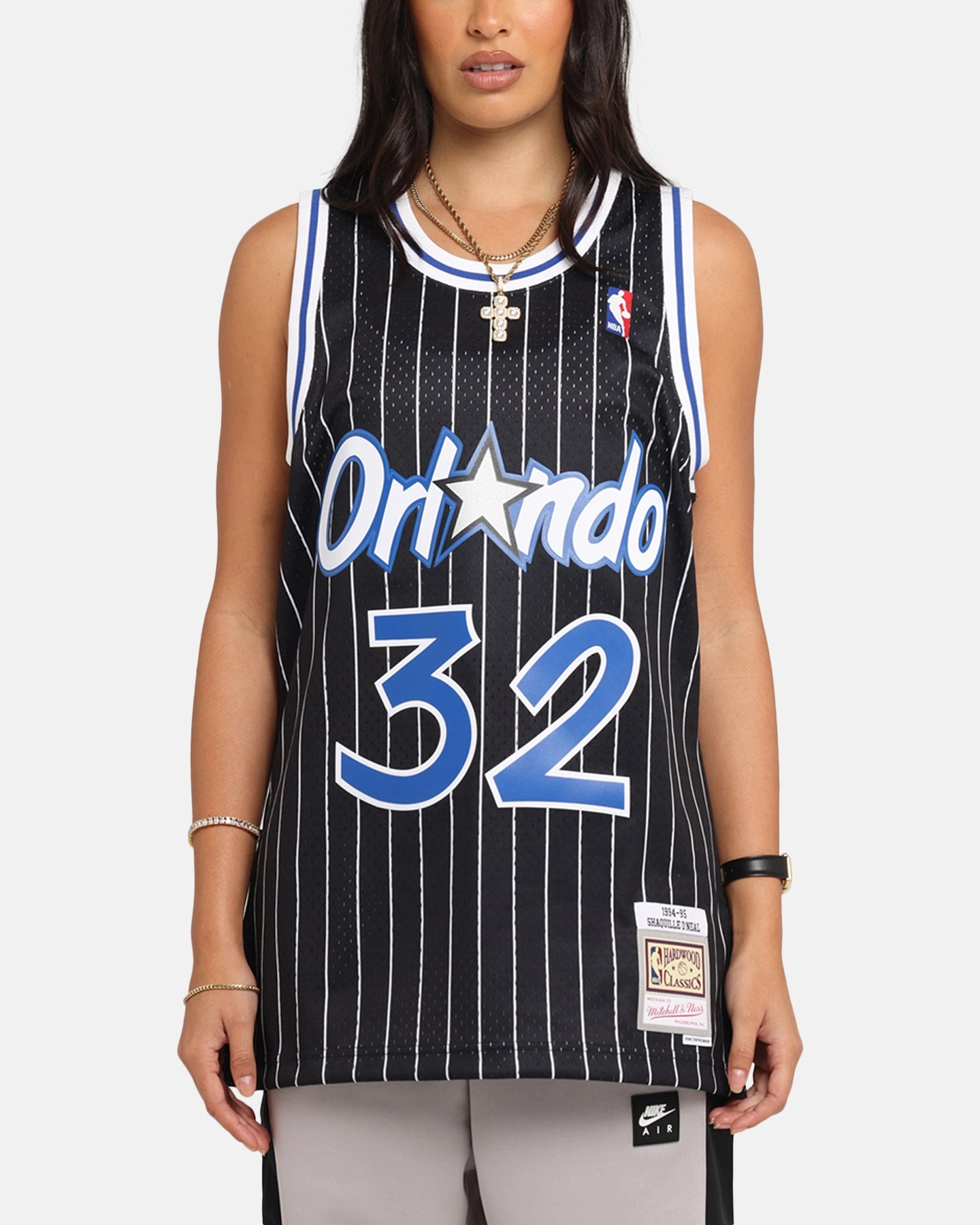 Minimalist Styling Breathable Design Mitchell & Ness Orlando Magic Shaquille O'Neal '94-'95 #32 Alternate Swingman Jersey Black/White