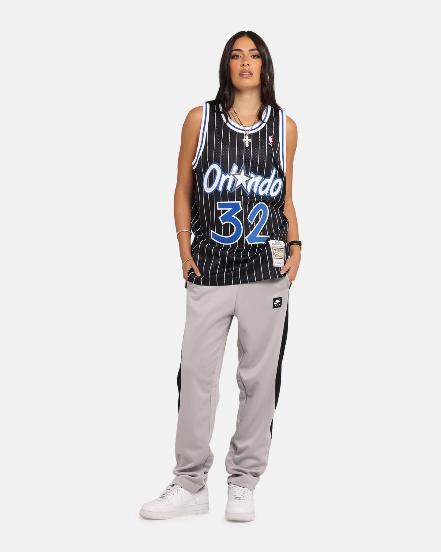 FlexibleCollarStructure Mitchell & Ness Orlando Magic Shaquille O'Neal '94-'95 #32 Alternate Swingman Jersey Black/White