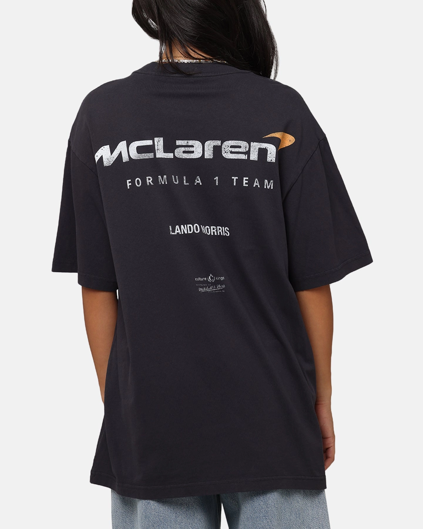 Mitchell & Ness X Mclaren Lando Norris Helmet T-Shirt Faded Black QuickDrying