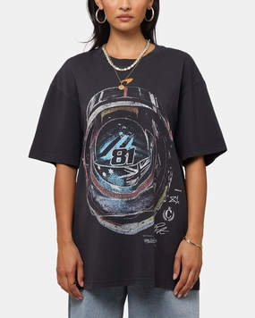 Airy Mesh Lining Thermal Regulation Fabric Mitchell & Ness X Mclaren Oscar Piastri Helmet T-Shirt Faded Black