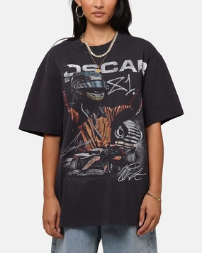 Mitchell & Ness X Mclaren Oscar Piastri Victory T-Shirt Faded Black Everyday Comfort Fit NeutralPalette