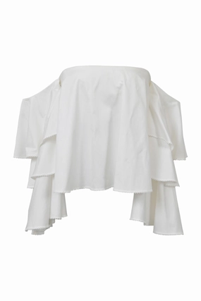 Ribbed Neckline WrinkleFree Weaving [WW39781] Caroline Constas | Top