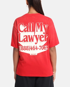 Market Call My Lawyer 3D T-Shirt Red HighNeck