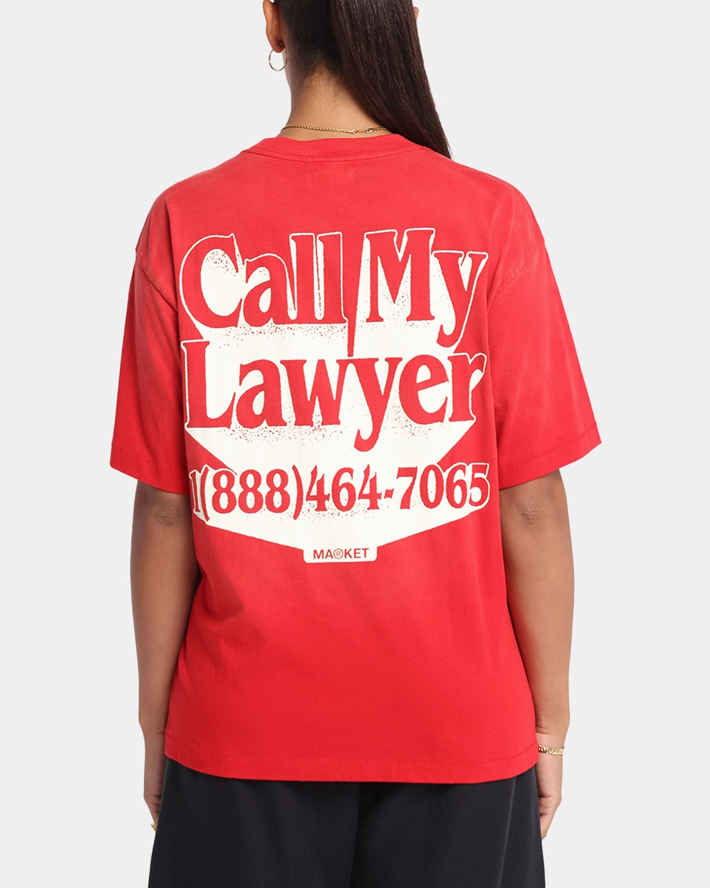 Market Call My Lawyer 3D T-Shirt Red HighNeck