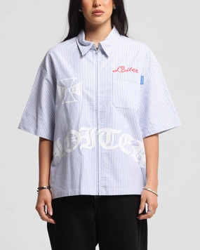 Reinforced Hemline AntiPilling Loiter Chopper Work Shirt Blue/White