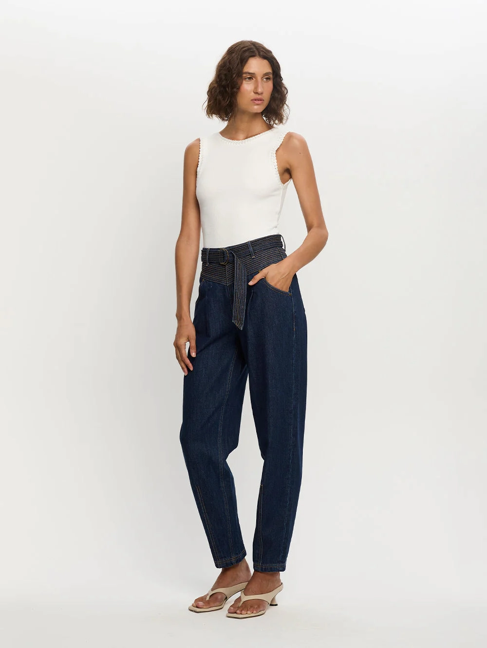 Tallulah High Neck Top HygienicCoating LightweightLayeredFabric