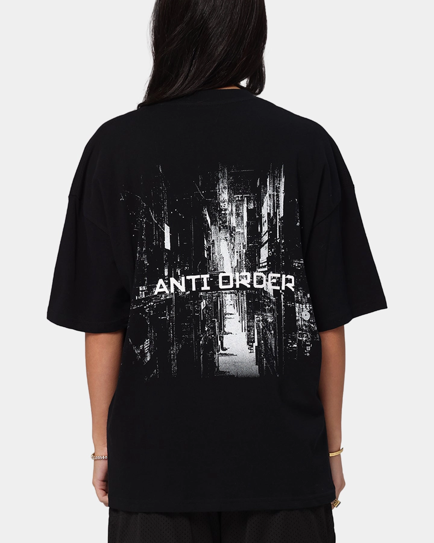 AntiPill Finish Relaxed Blouse The Anti Order Neo Deop Drop Shoulder T-Shirt Black