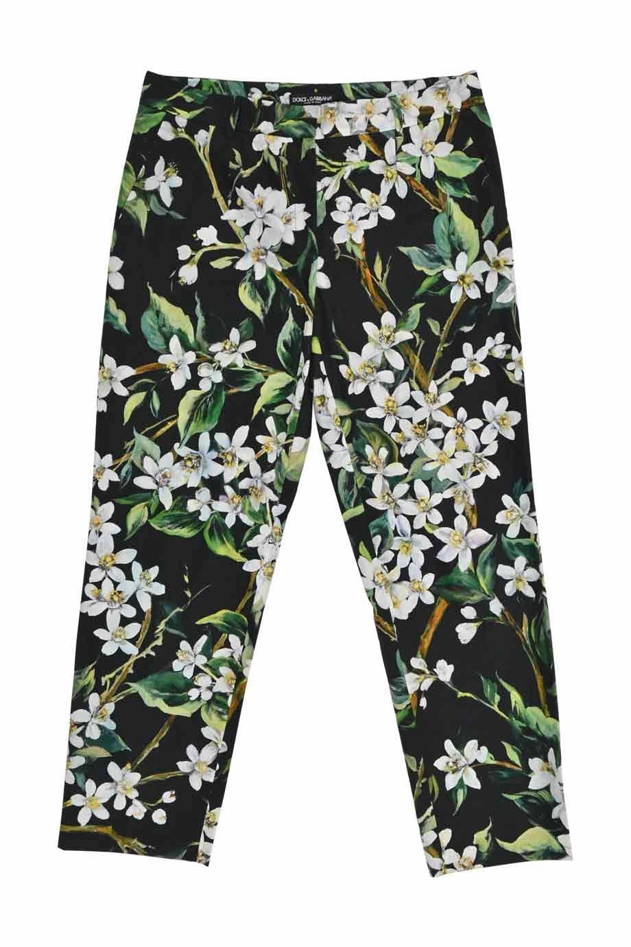 [WW32349] Dolce & Gabbana | Cropped Pants ResilientElasticBand Training Comfort