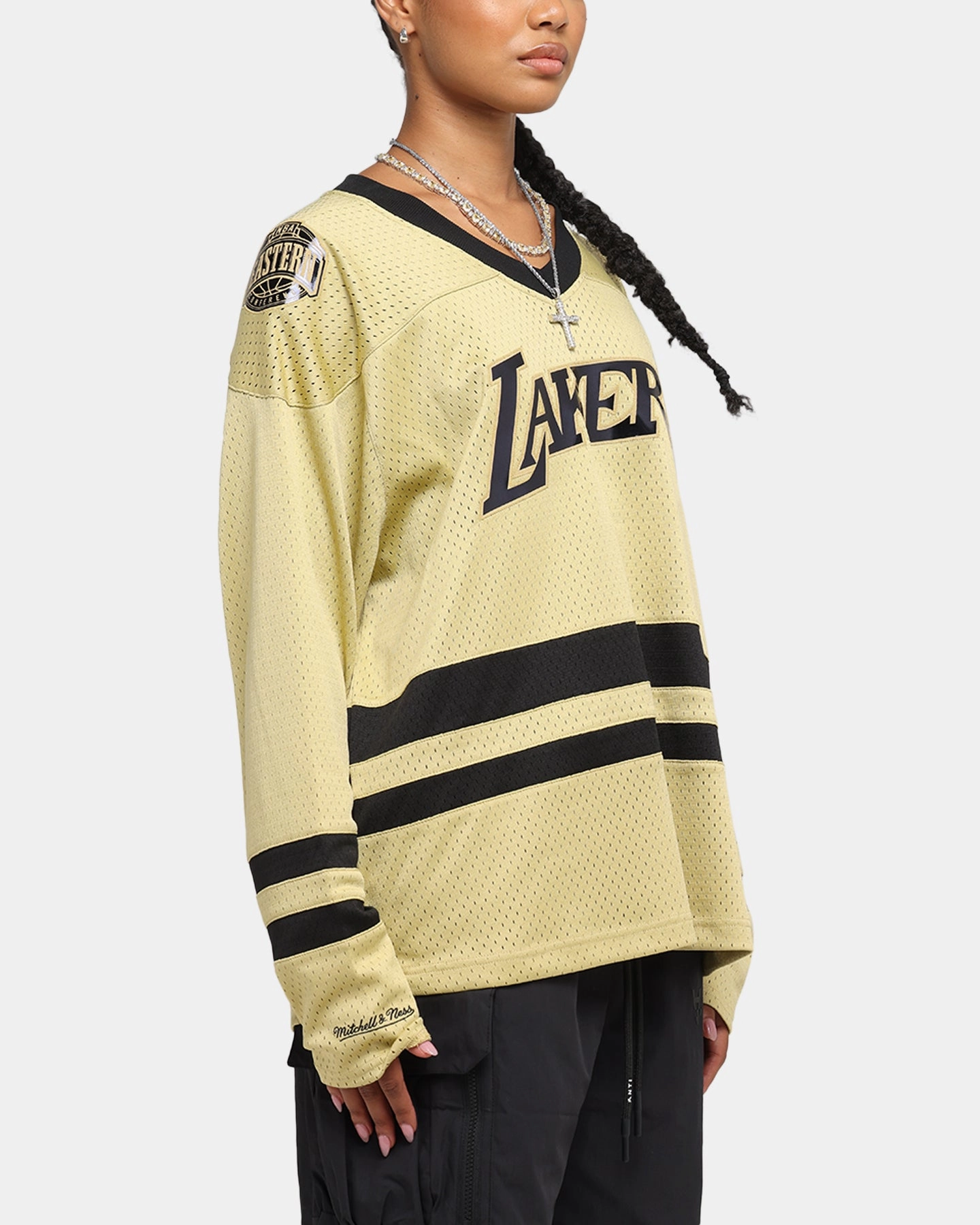 RecycledBlend Mitchell & Ness Los Angeles Lakers Chrome Jersey Khaki