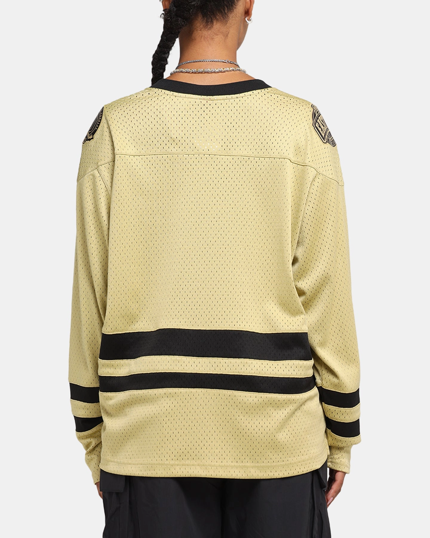 Mitchell & Ness Los Angeles Lakers Chrome Jersey Khaki Four Way Stretch Fabric QuickRelease