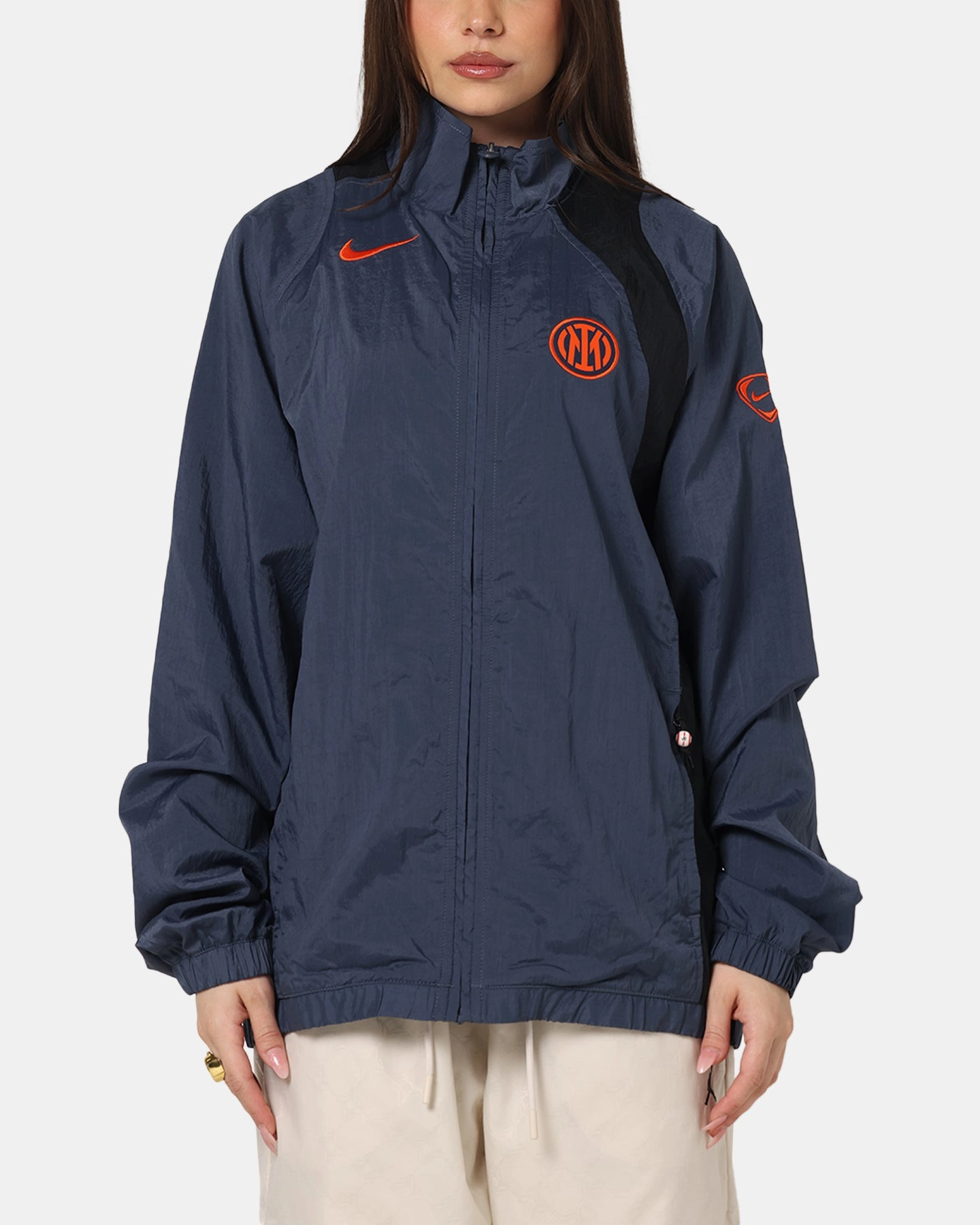 Nike Inter Milan Total 90 Track Jacket Thunder Blue LowMaintenanceMaterial Double Stitched Hem