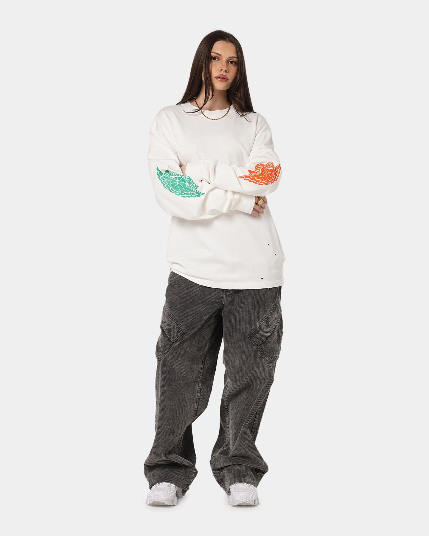 Jordan Rare Air 85 Long-Sleeve T-Shirt Sail Modern Design Ventilated Side Panels