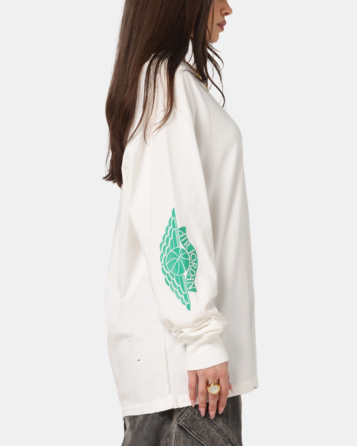 MultiFunctionalPockets Moisture Wicking Technology Jordan Rare Air 85 Long-Sleeve T-Shirt Sail