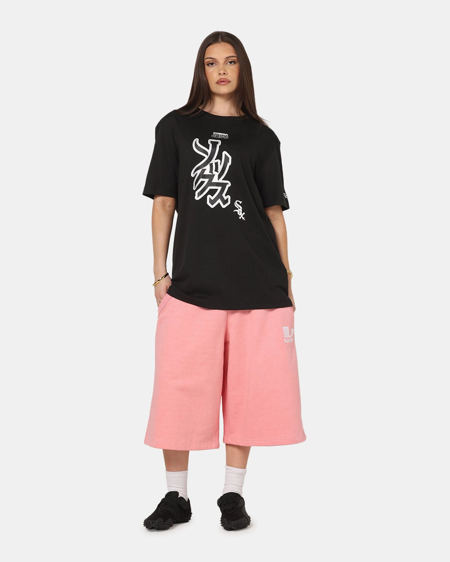 UltraSoftLining New Era Chicago White Sox 'Hyperfly Katakana x MLB' T-Shirt Black