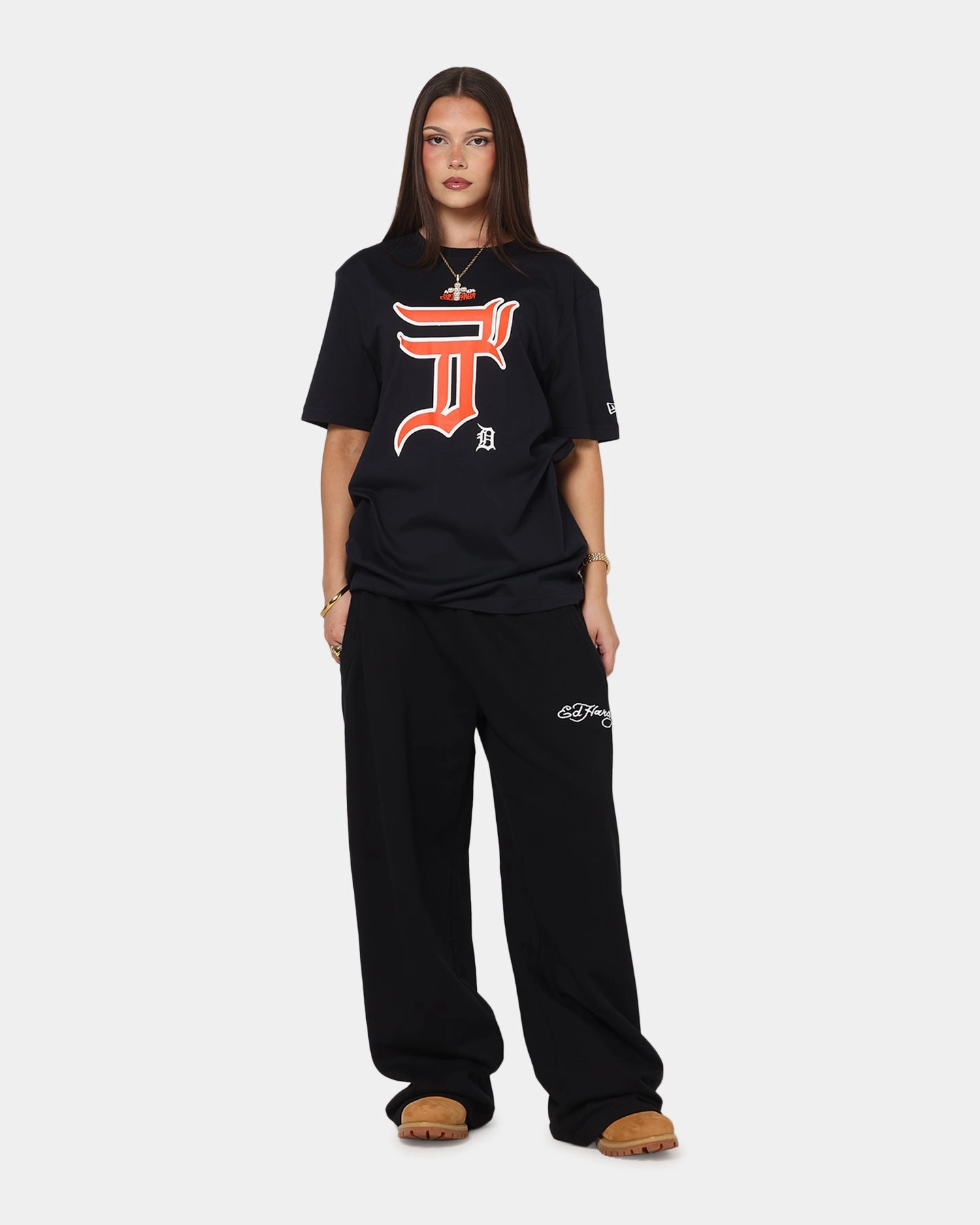 Breathable Microfiber New Era Detroit Tigers 'Hyperfly Katakana x MLB' T-Shirt Navy