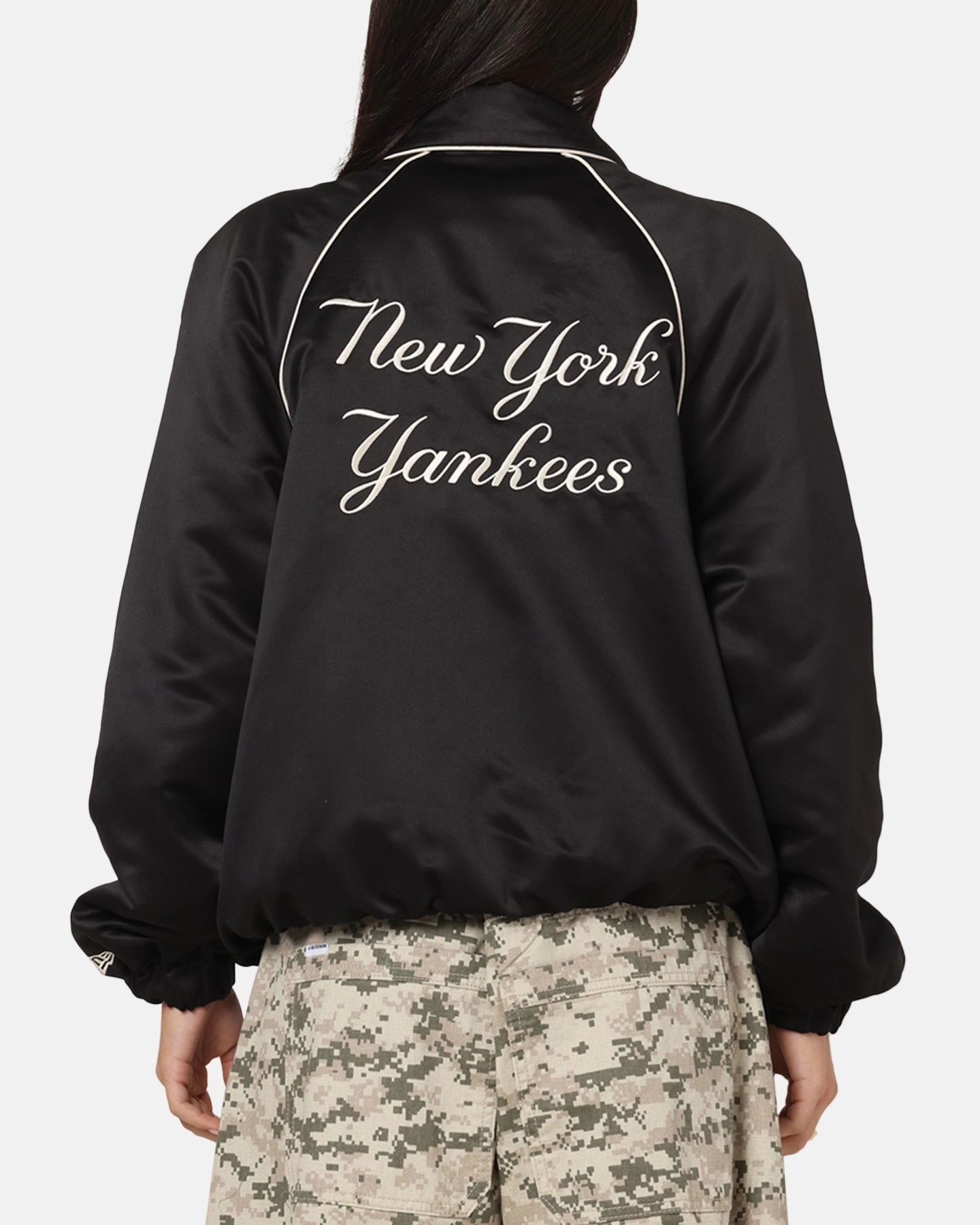 New Era New York Yankees MLB Club Jacket Black Easy Wear VentilatedBack
