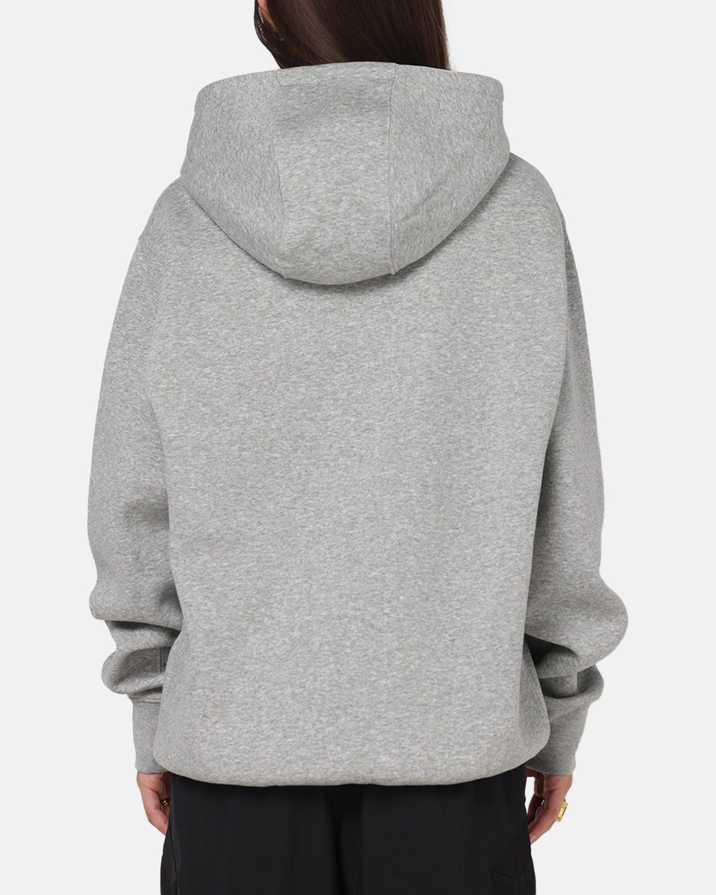 Nike Club Pullover Fleece Hoodie Dark Grey Heather Easy to Wear ConvertibleStyle