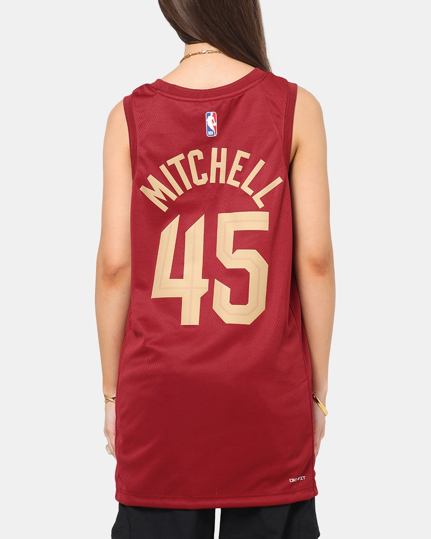 Nike Donovan Mitchell Cleveland Cavaliers #45 Icon Edition 2022/23 Nike Dri-Fit NBA Swingman Jersey Team Red SeamlessKnitConstruction