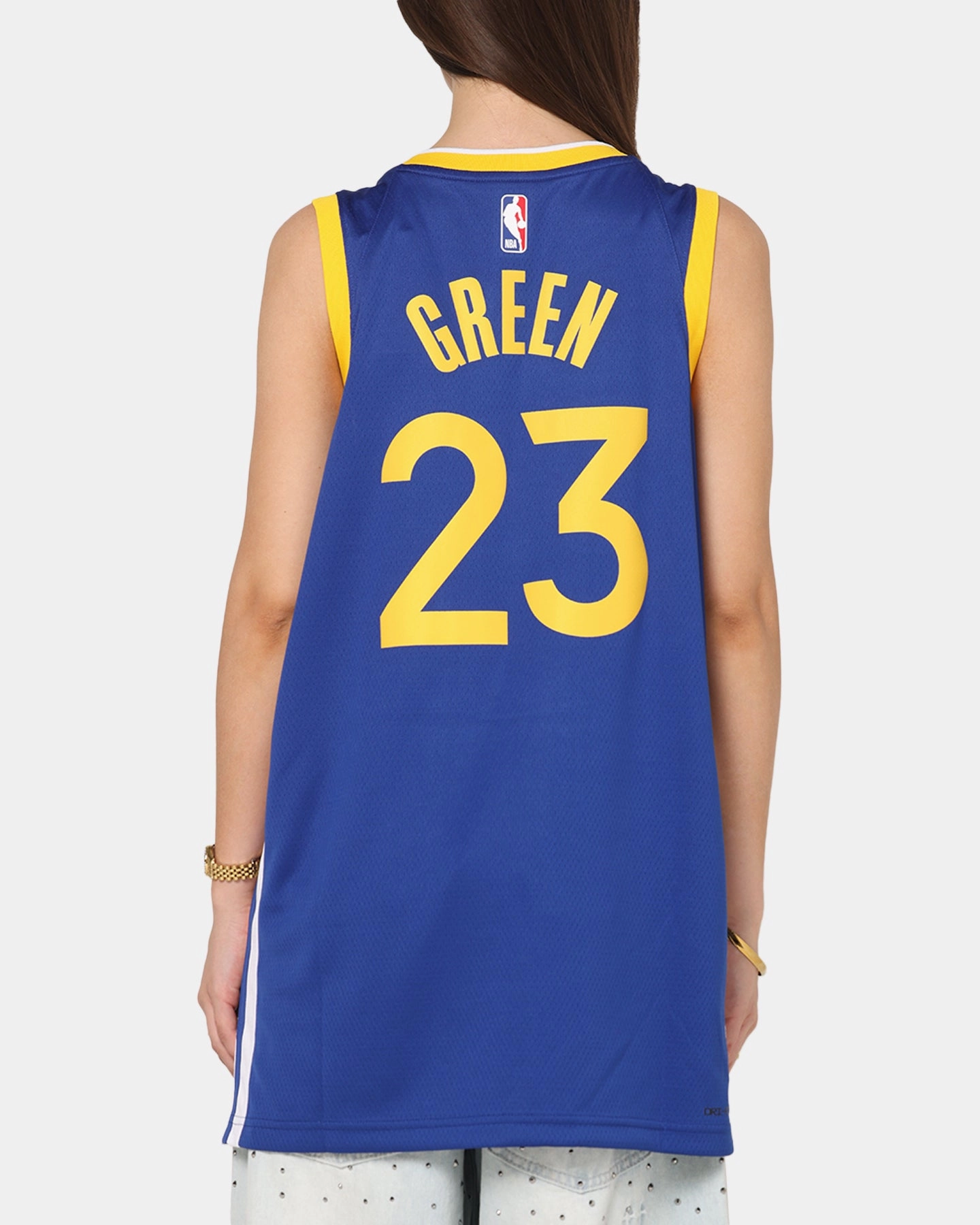 Nike Draymond Green Golden State Warriors #23 Icon Edition 2022/23 Nike Dri-FIT NBA Swingman Jersey Rush Blue AntiPilling Surface Flowy Tunic