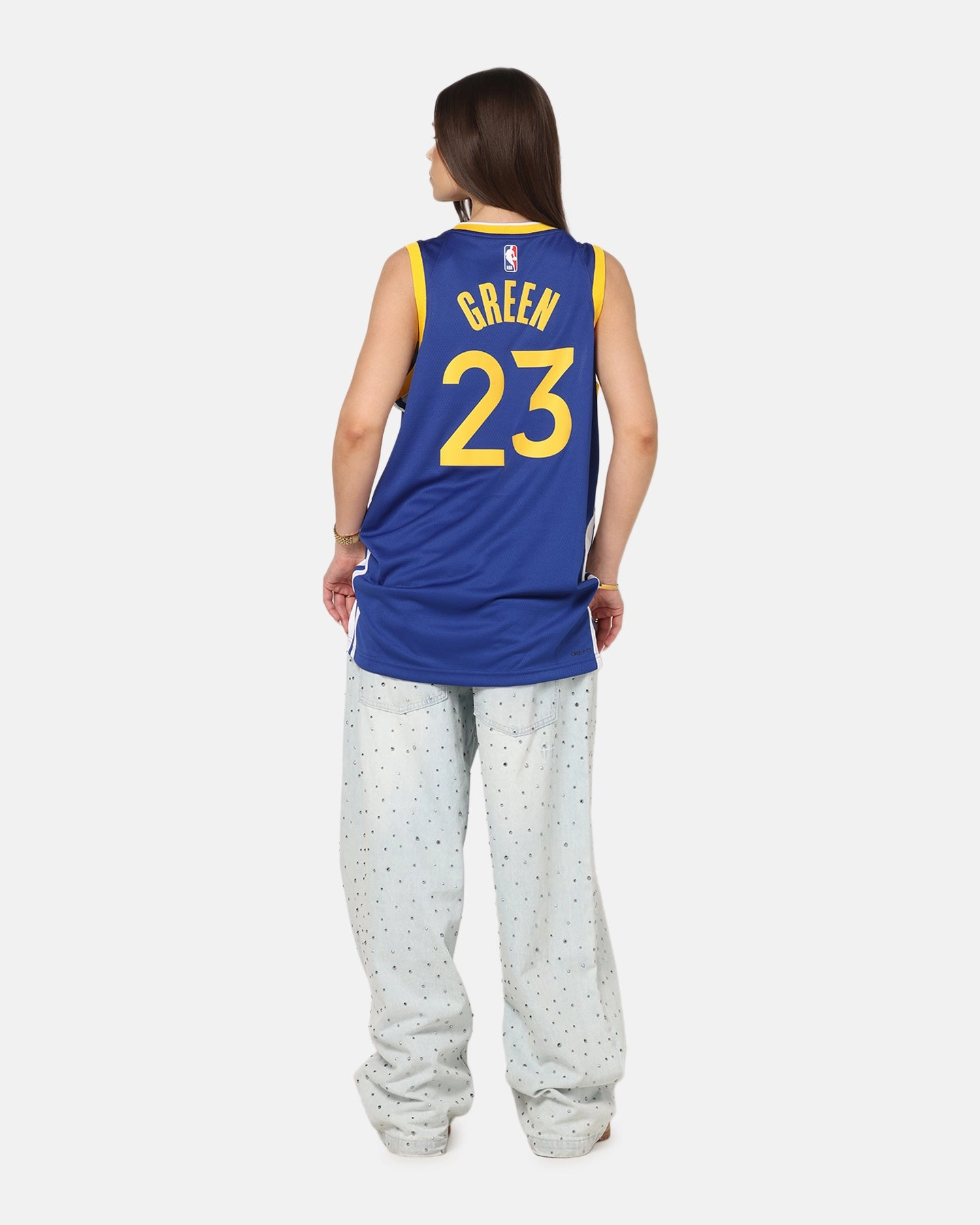Nike Draymond Green Golden State Warriors #23 Icon Edition 2022/23 Nike Dri-FIT NBA Swingman Jersey Rush Blue Thermal Insulation AntiPillingFinish