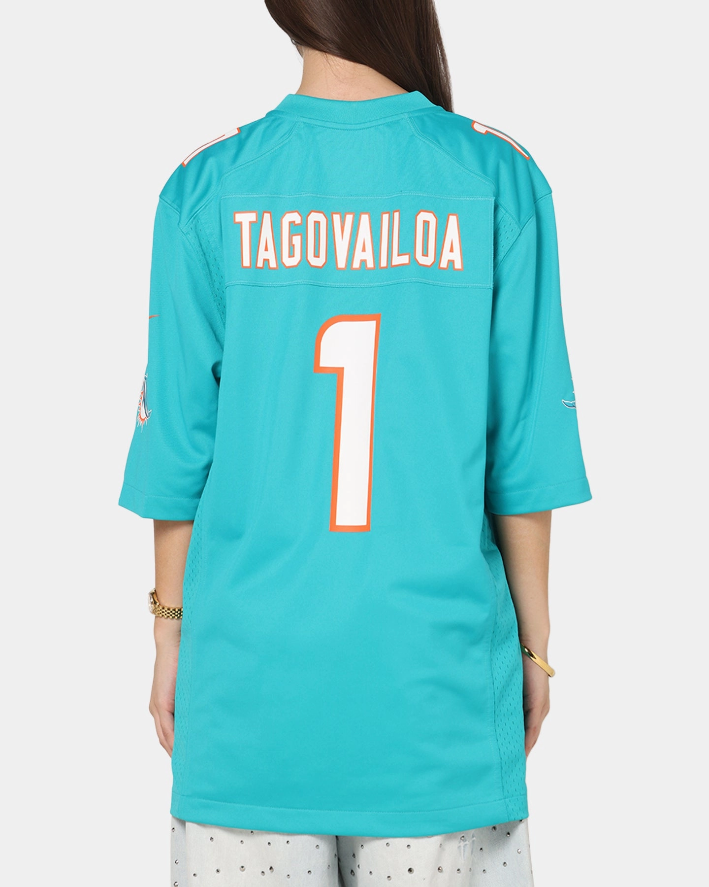 Nike Miami Dolphins Tua Tagovailoa #1 Home Game NFL Jersey  Turbo Green Durable Chainstitch SleevelessOption