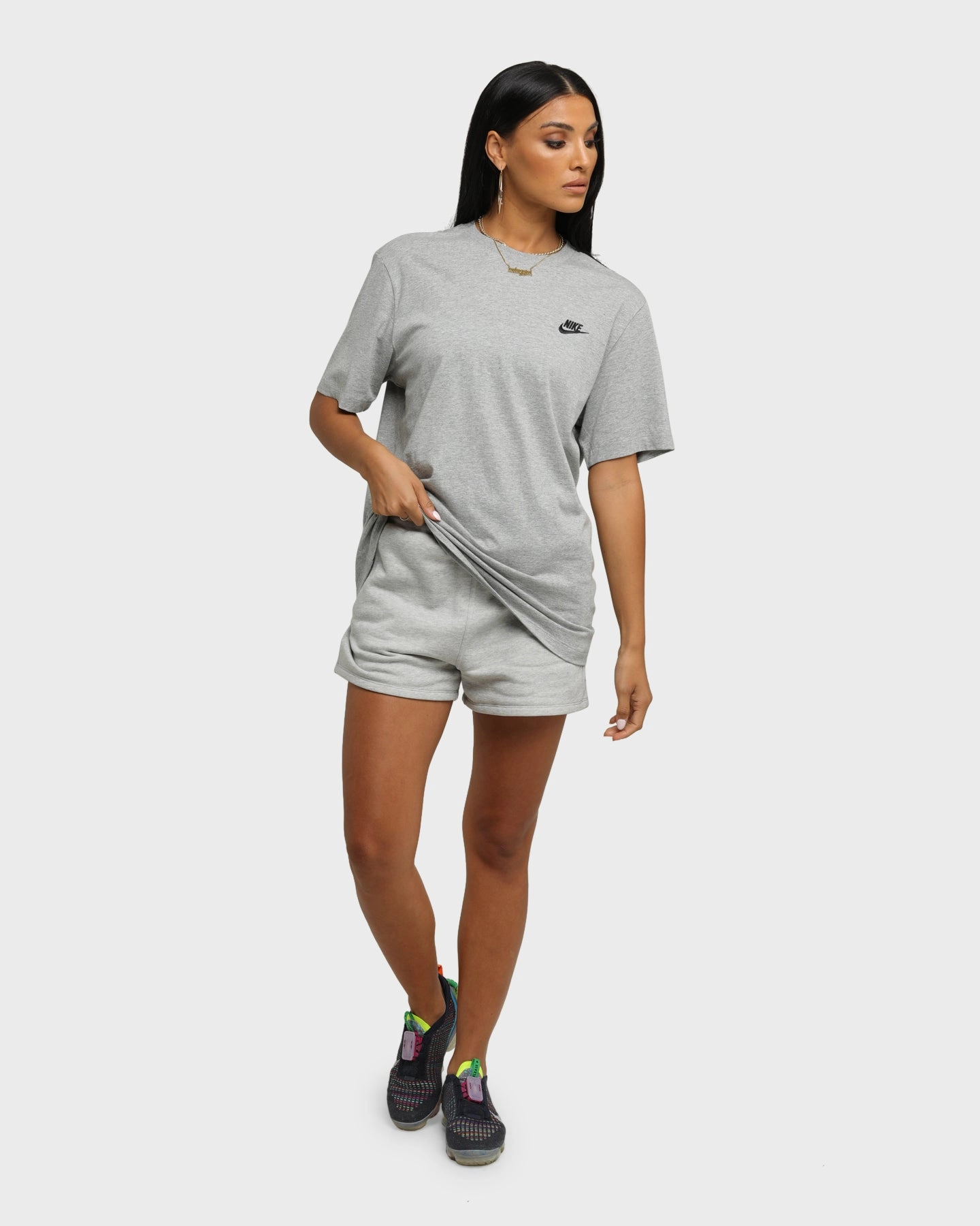 Nike Nike Sportswear Club T-Shirt Dark Grey Heather WideNeckline
