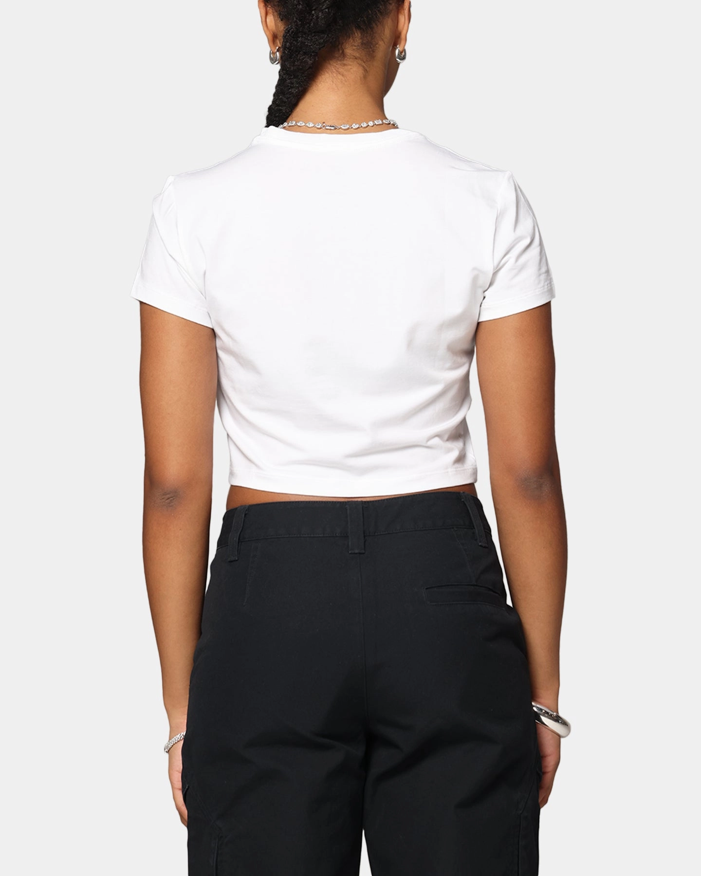 Nike Women's Sportswear Chill Knit Crop T-Shirt White/White Slim Silhouette Layered Ply Construction