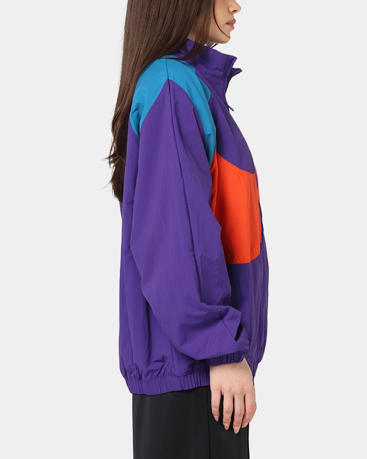 Minimalist Stitching Nike Women's Sportswear Logo Oversized Woven Jacket Court Purple