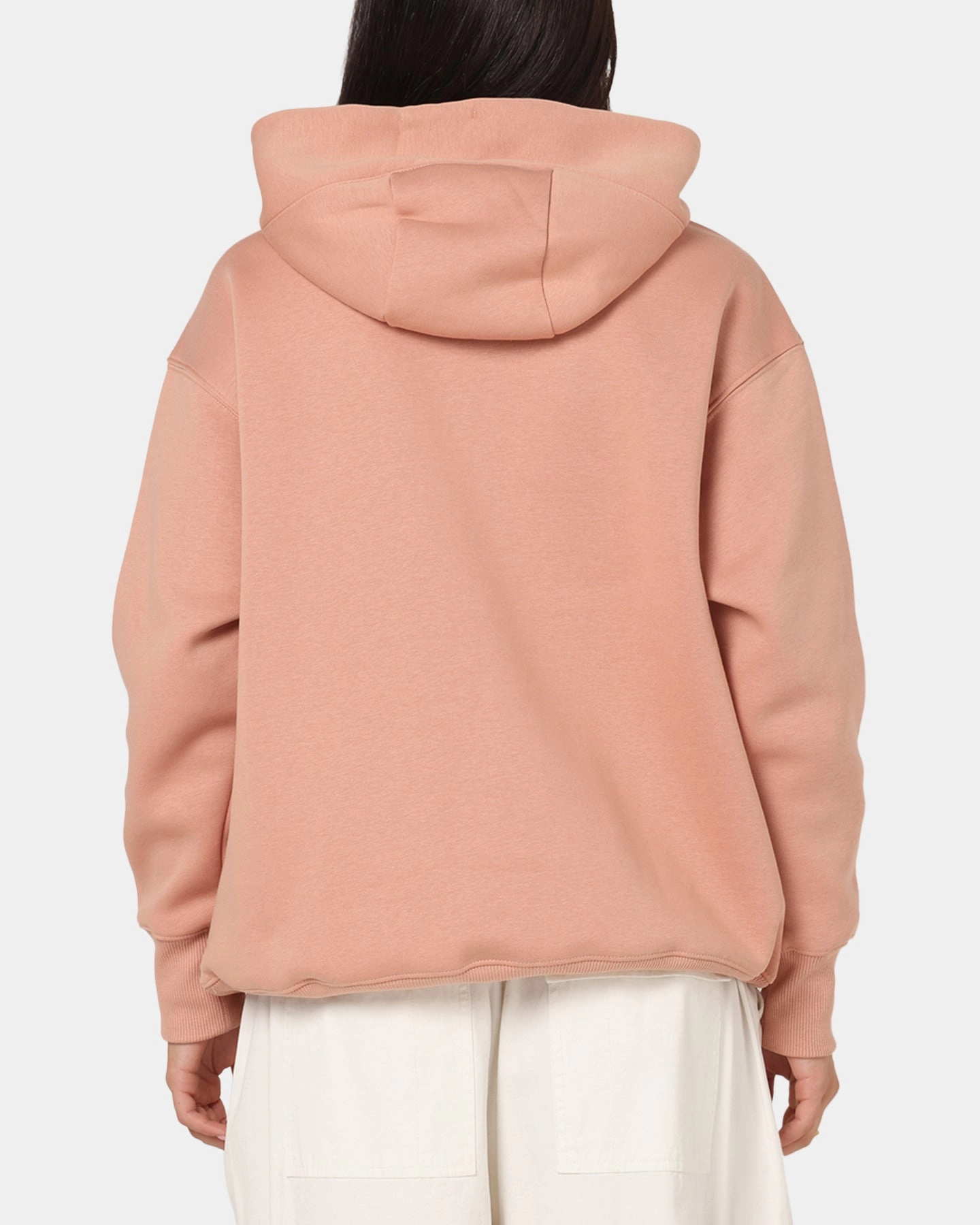 Nike Women's Sportswear Phoenix Fleece Oversized Pullover Hoodie Rose Gold No Iron Fabric