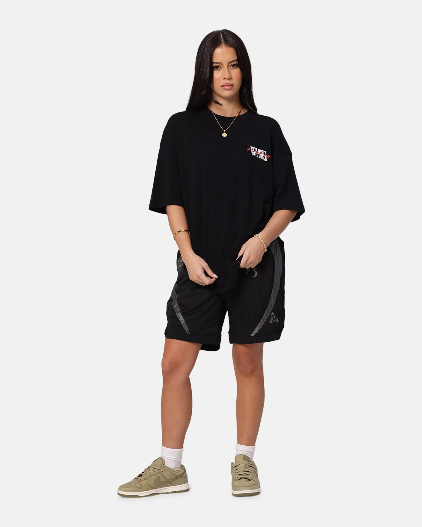 MinimalistAesthetic Soft Touch Texture The Anti Order Junya Drop Shoulder T-Shirt Black