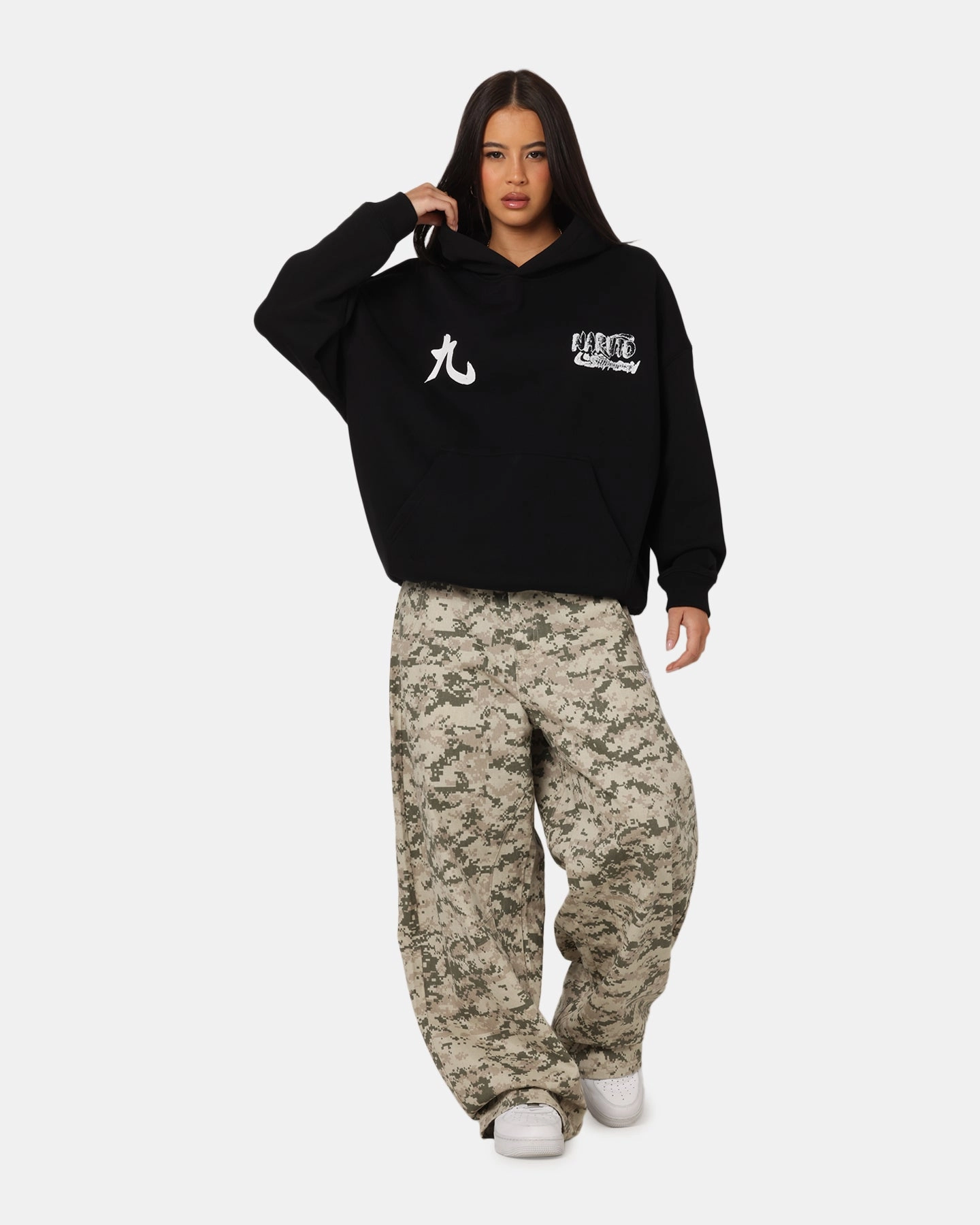 73 Studio X Naruto Shippuden Kurama Premium Hoodie Black Versatile Shirt