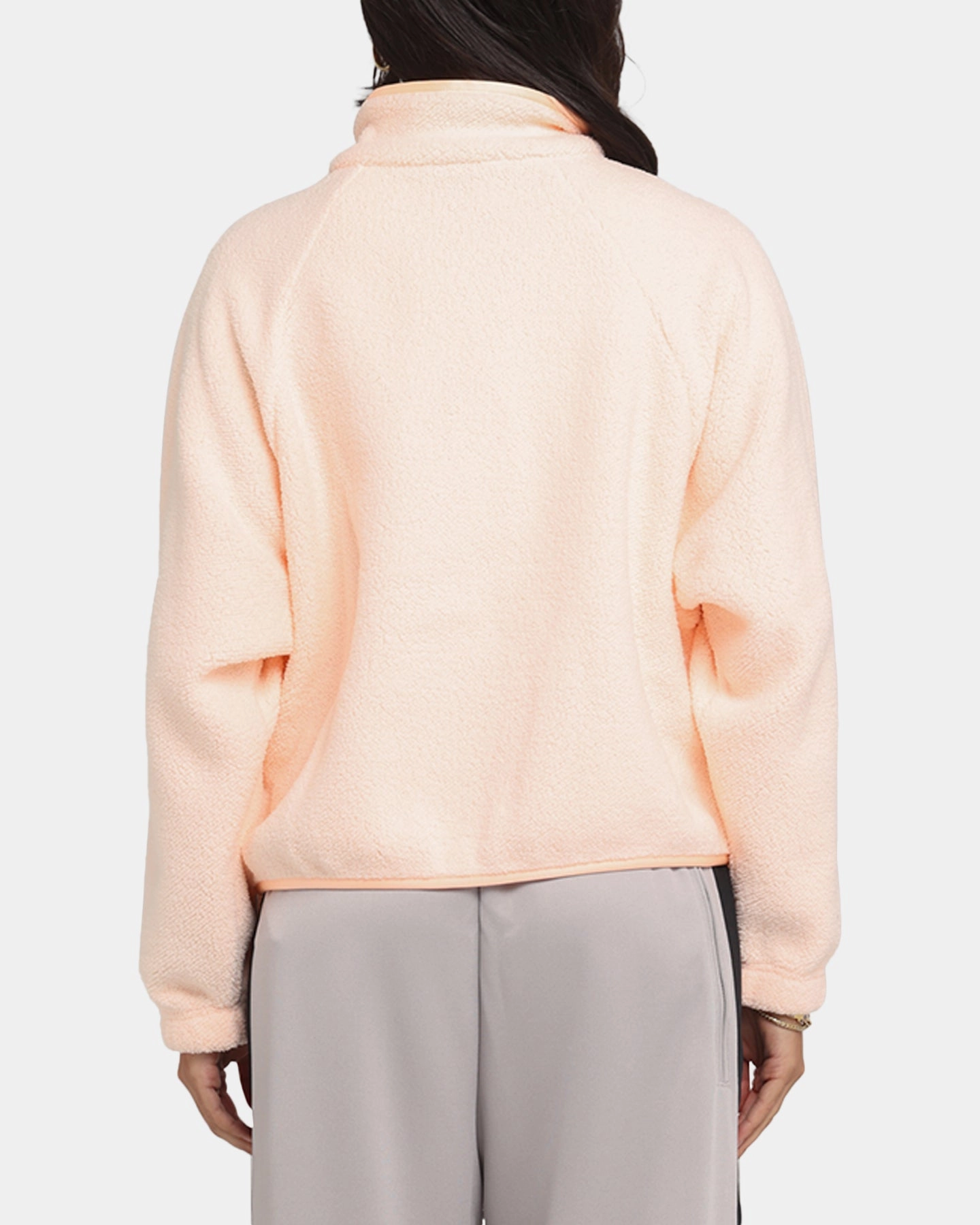 Nike Women's Sportswear Sherpa Jacket Crimson Smooth Stitching