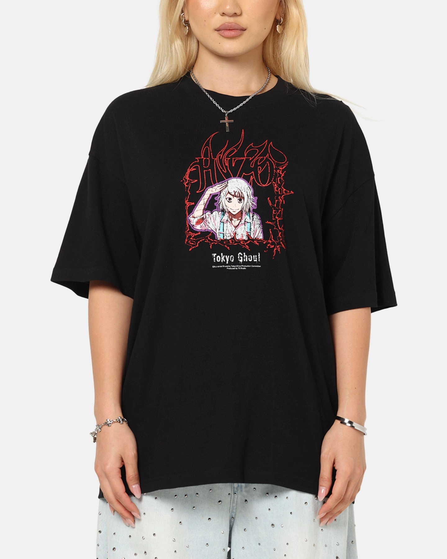 Tailored Seams AdaptiveFitFabric 73 Studio X Tokyo Ghoul Juzo Vintage T-Shirt Black
