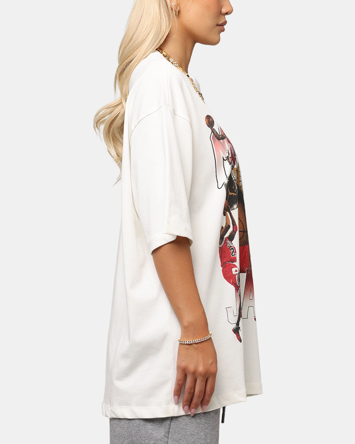 Jordan Jumpman Flight Essentials Graphic Oversized T-Shirt Sail Simple Pullover Compression Fit