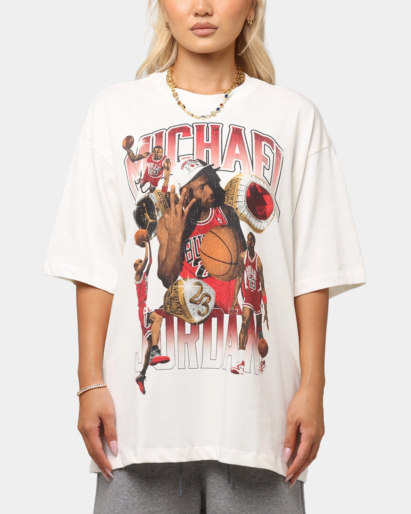 NonFadeFinish Jordan Jumpman Flight Essentials Graphic Oversized T-Shirt Sail
