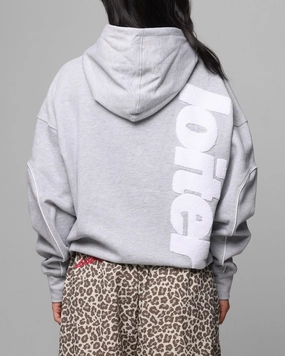 Bonded Seam Innovation Layered Hem Reinforcement Loiter Pin Line Premium Hoodie Grey Marle