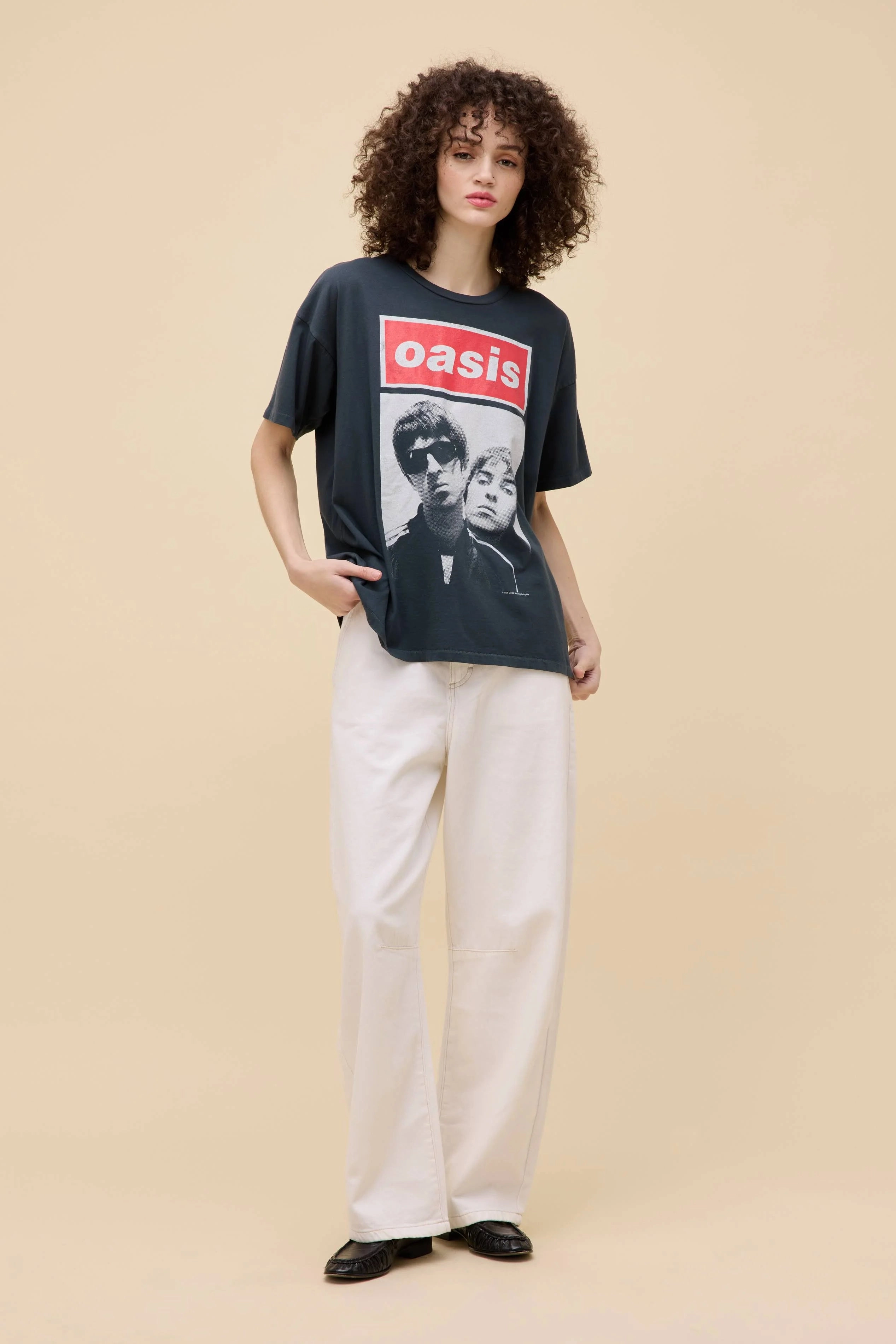 Antimicrobial Treatment Relaxed Look Oasis Liam and Noel Merch Tee