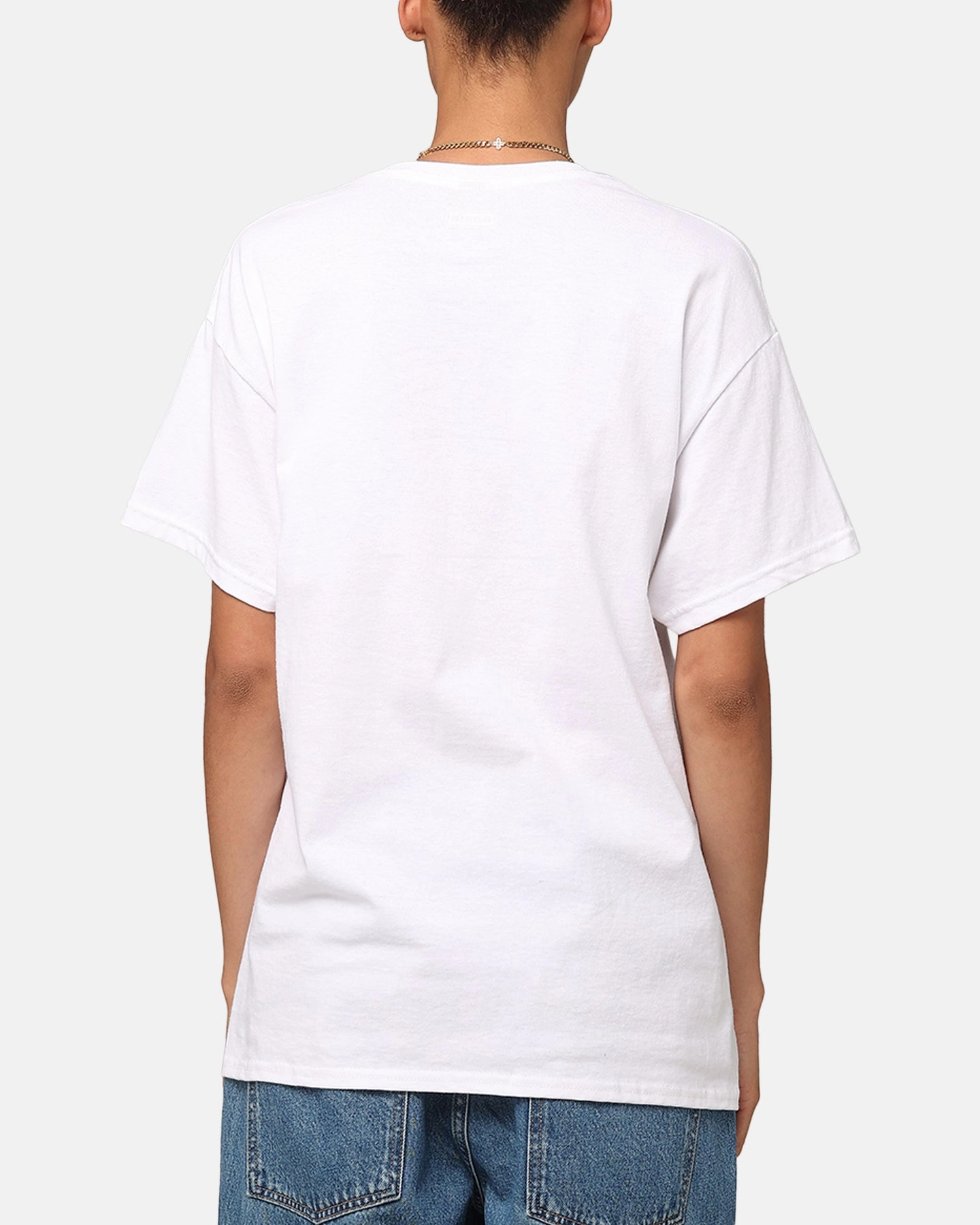 Friction Resistant Shoulder Airflow Mesh Panel Oasis Photo T-Shirt White