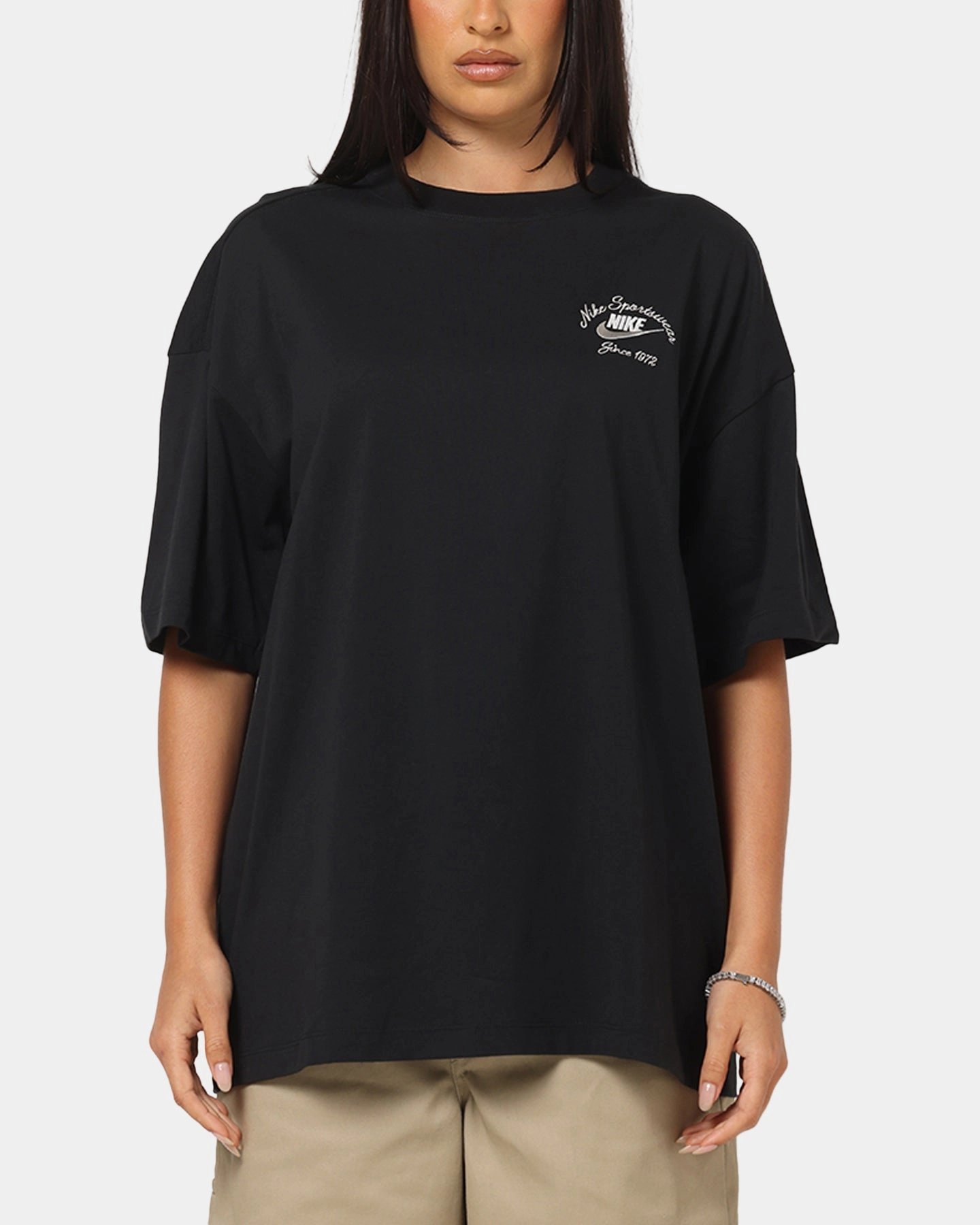 HeavyweightThermal Modern Design Nike Women's Sportswear Country Club Graphic Oversized T-Shirt Black