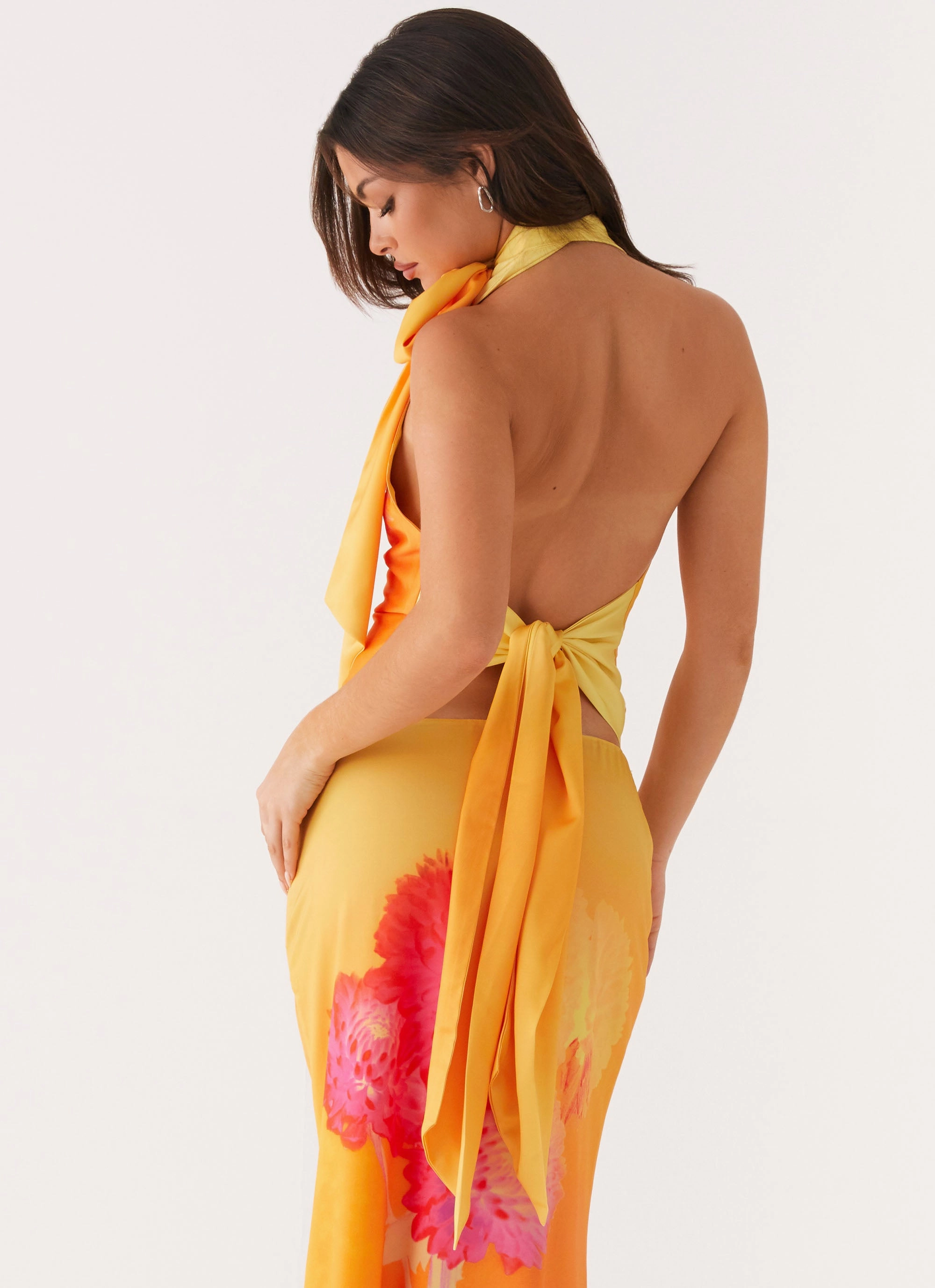 Anti Odor Finish Nala Top - Orange Floral